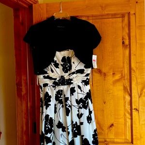 Black and White Dress with Jacket